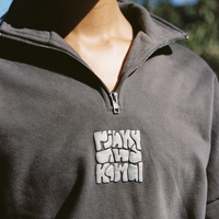 PK Bubble Logo 1/4 Zip Sweatshirt - Slate Jumpers & Sweats by Pinky & Kamal - Prae Store