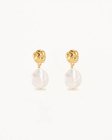 Gold Endless Grace Pearl Drop Earrings Jewellery by By Charlotte - Prae Store