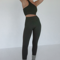 Asymmetric One Shoulder Crop - Forest Sports Bras & Crops by Pinky & Kamal - Prae Store