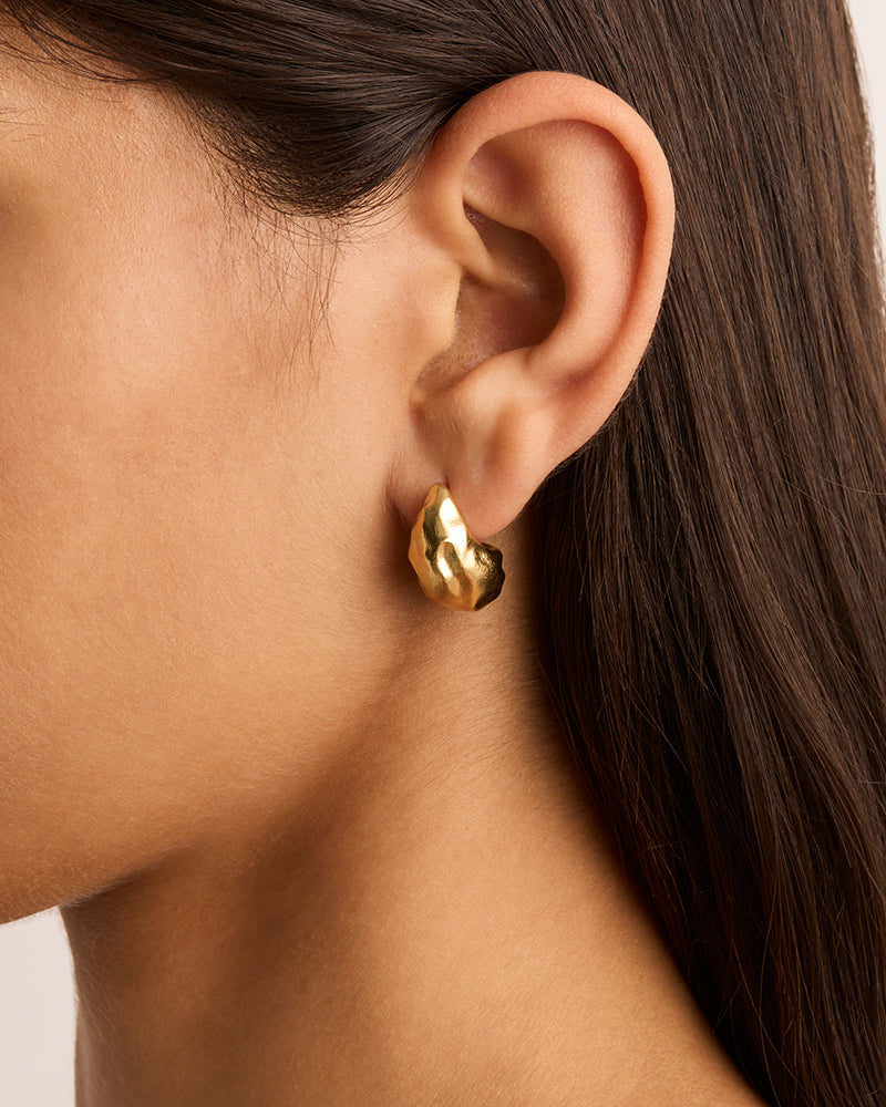 Gold Wild Heart Large Earrings Earrings by By Charlotte - Prae Store