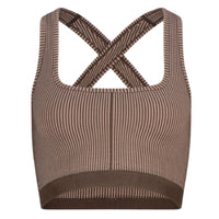 Move Criss Cross Crop - Cacao Cream Activewear by Pinky & Kamal - Prae Store
