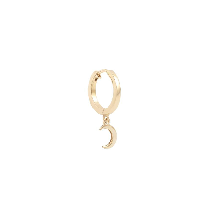 14k Gold Over The Moon Hoops - Prae Store