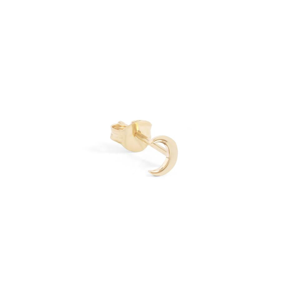 14k Gold Over The Moon Studs - Prae Store