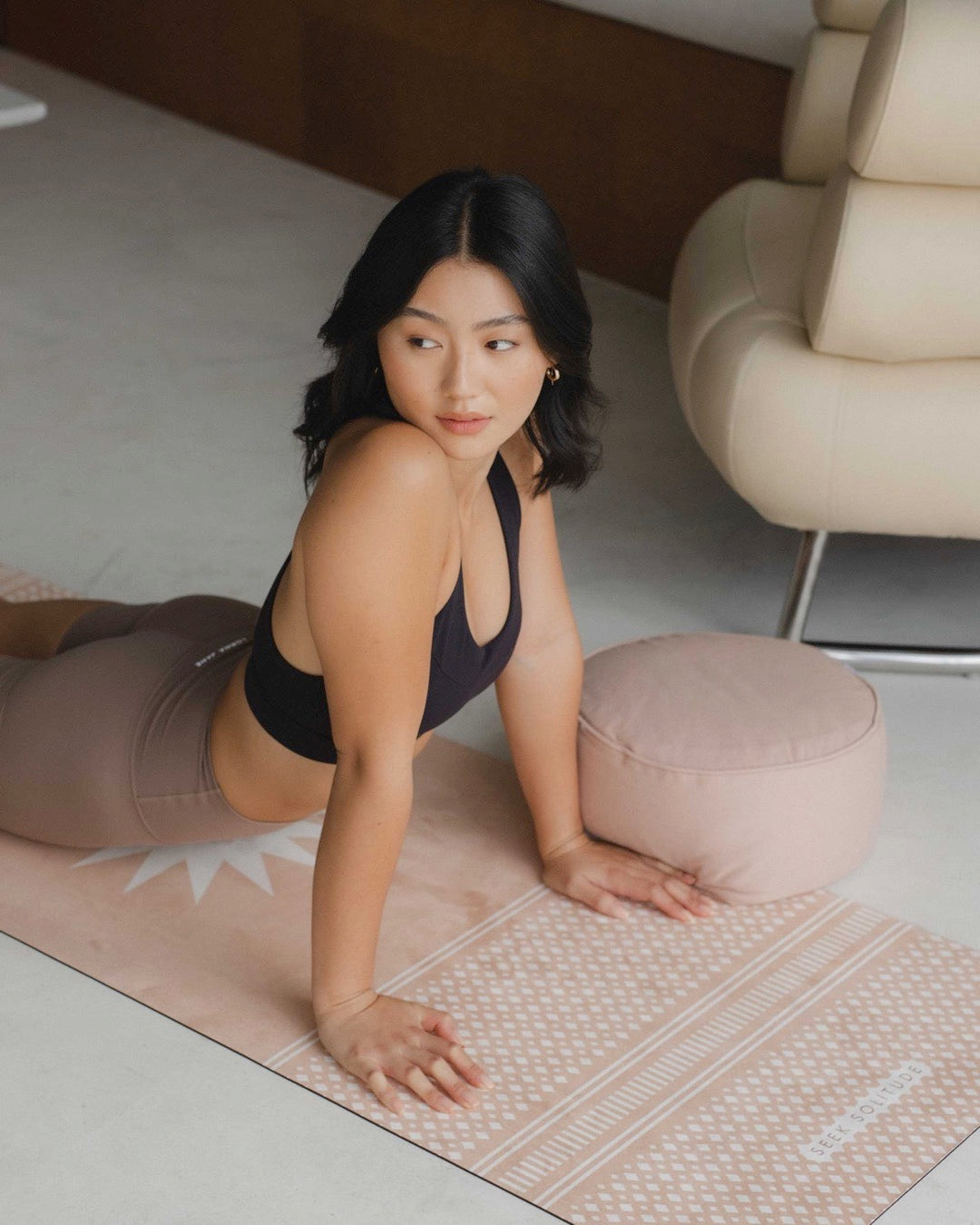 Yoga Mat - Apricot Rise Yoga Mats by Seek Solitude - Prae Store