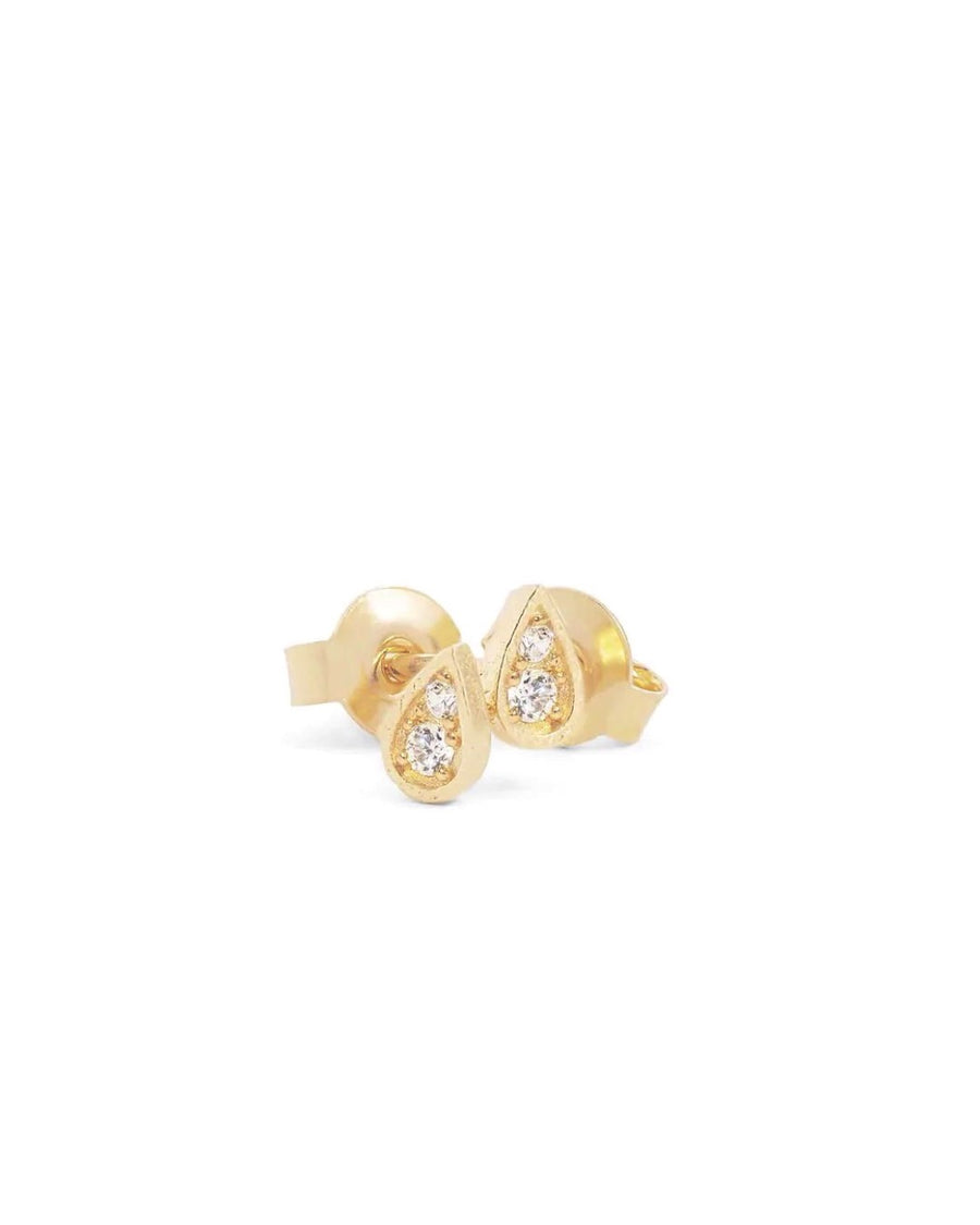 Gold Illuminate Stud Earrings Jewellery by By Charlotte - Prae Store