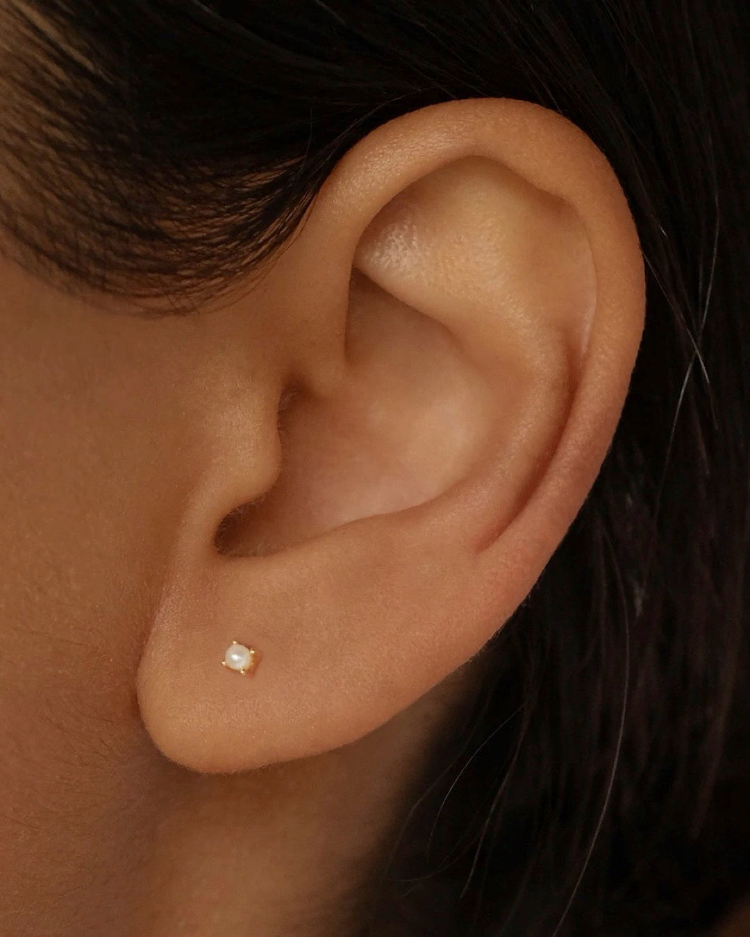 Gold Moonlight Stud Earrings - Prae Store