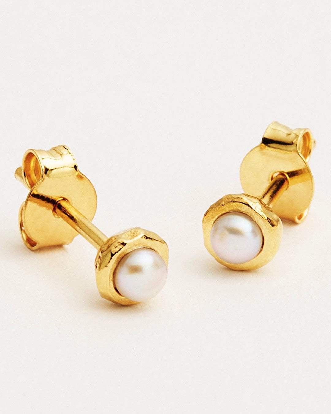 Gold Like The Sky Pearl Stud Earrings Earrings by By Charlotte - Prae Store