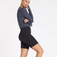 Essential Ribbed Crop LS - Ash Navy Jumpers & Sweats by Nimble - Prae Store