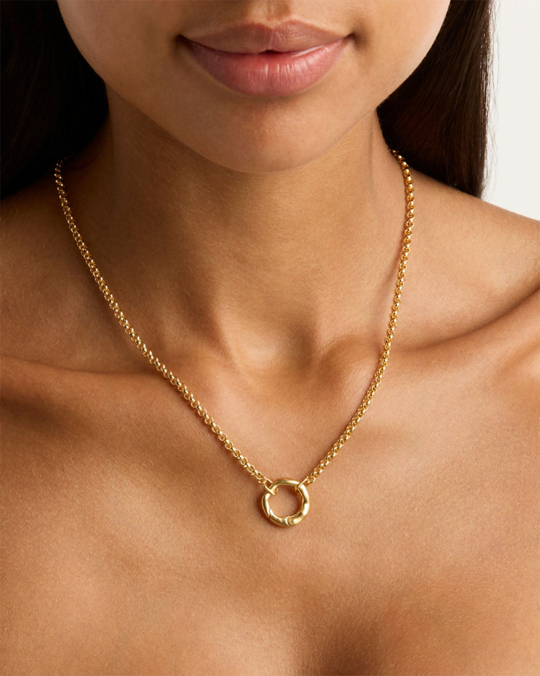 Gold Horizon Annex Link Necklace Jewellery by By Charlotte - Prae Store