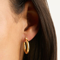Gold Sunrise Large Hoops Jewellery by By Charlotte - Prae Store