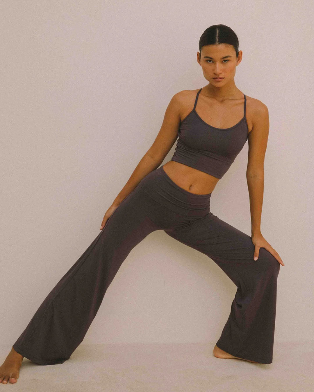Full Length Yin Flare - Slate Pants by Pinky & Kamal - Prae Store