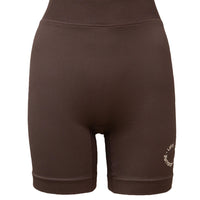 Fine Ribbed Biker Short - Dark Brown Shorts by Pinky & Kamal - Prae Store