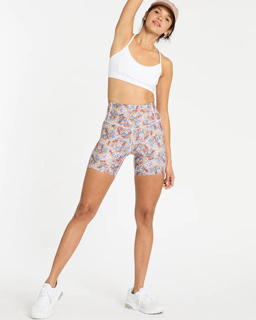 Zoom Bike Short - Forget Me Not Floral Activewear by Nimble - Prae Store